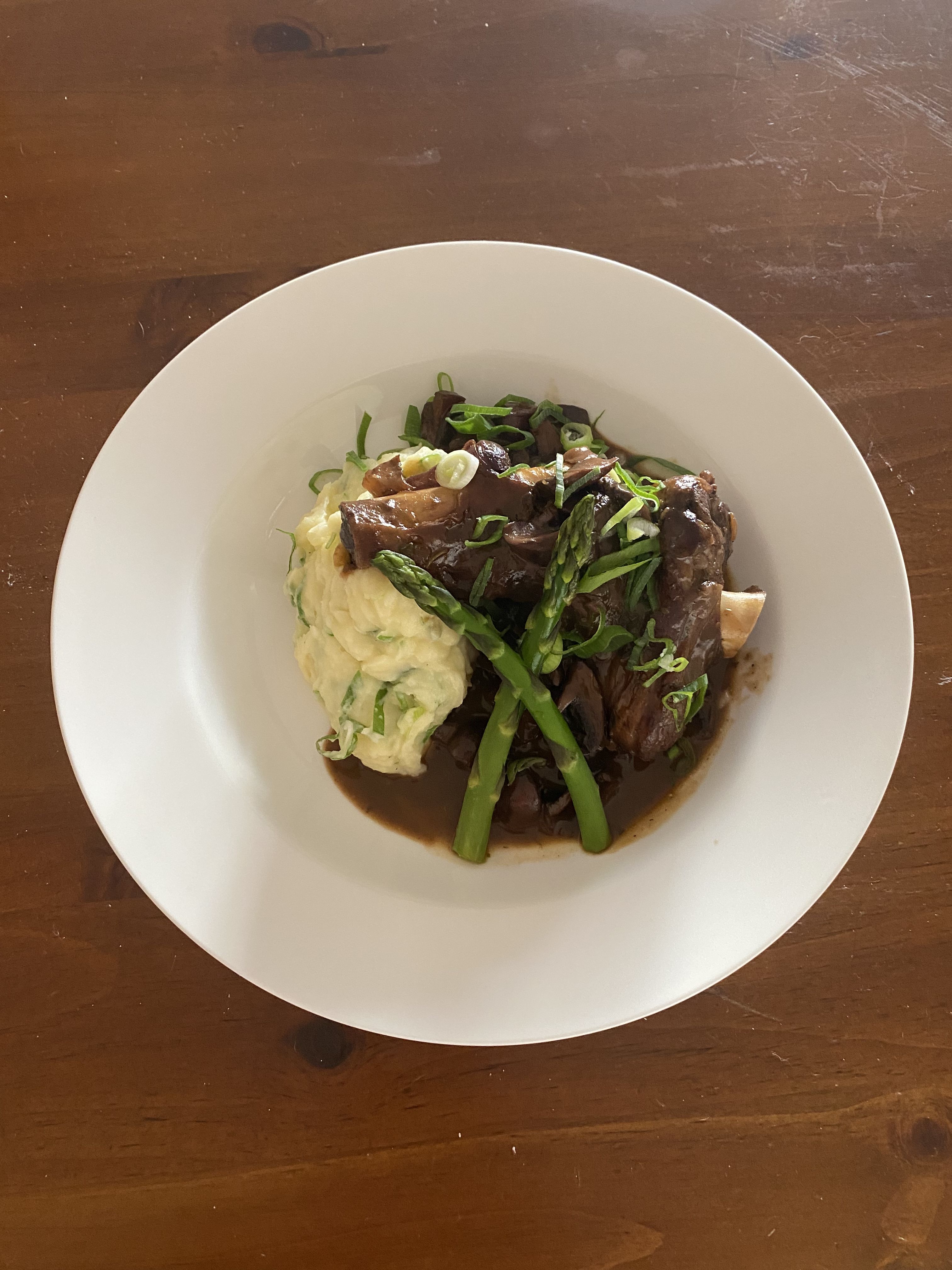 Lamb Shanks in a Mushroom and Tarragon Sauce bunch