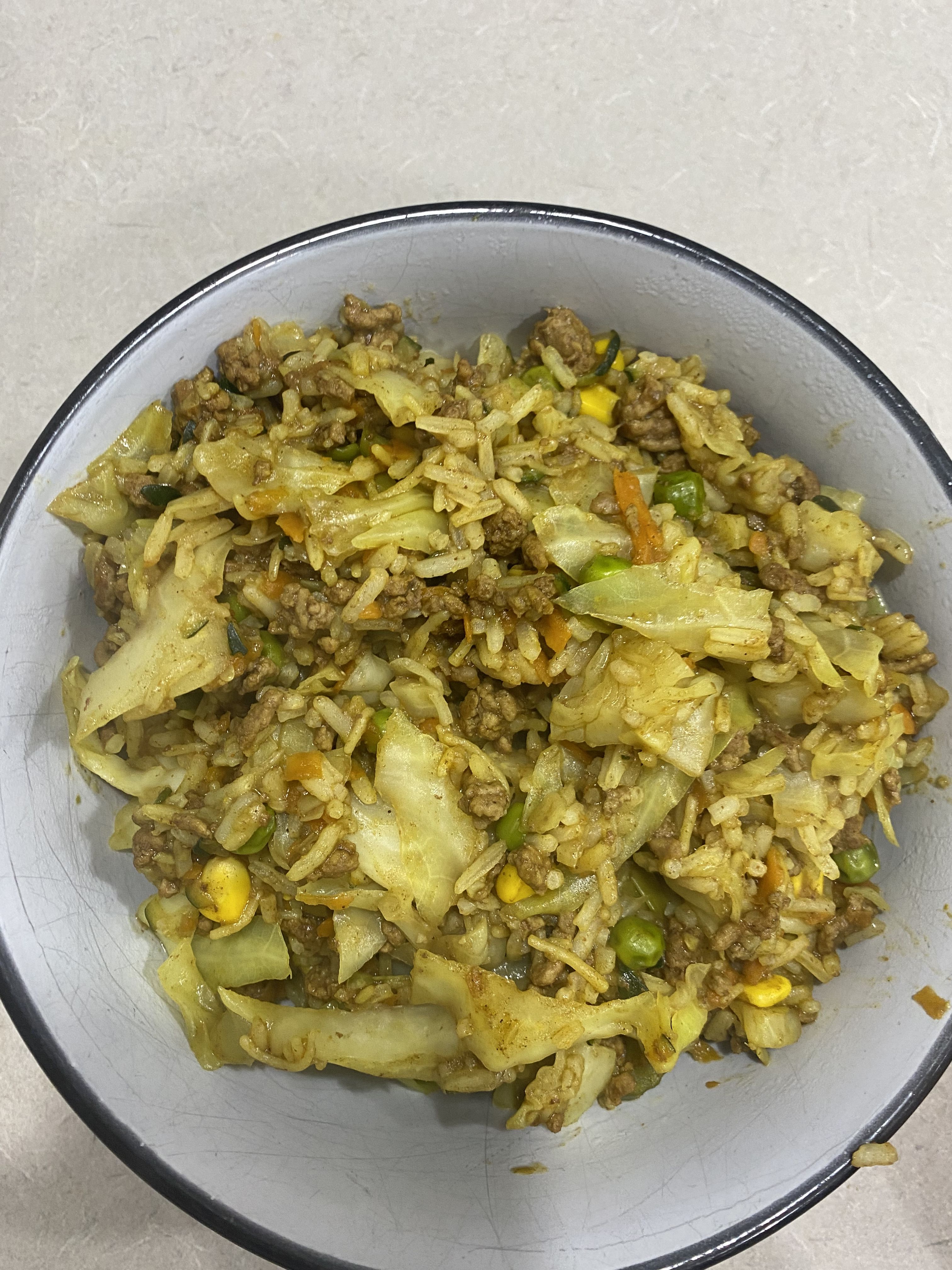 Savoury curry mince with rice | bunch