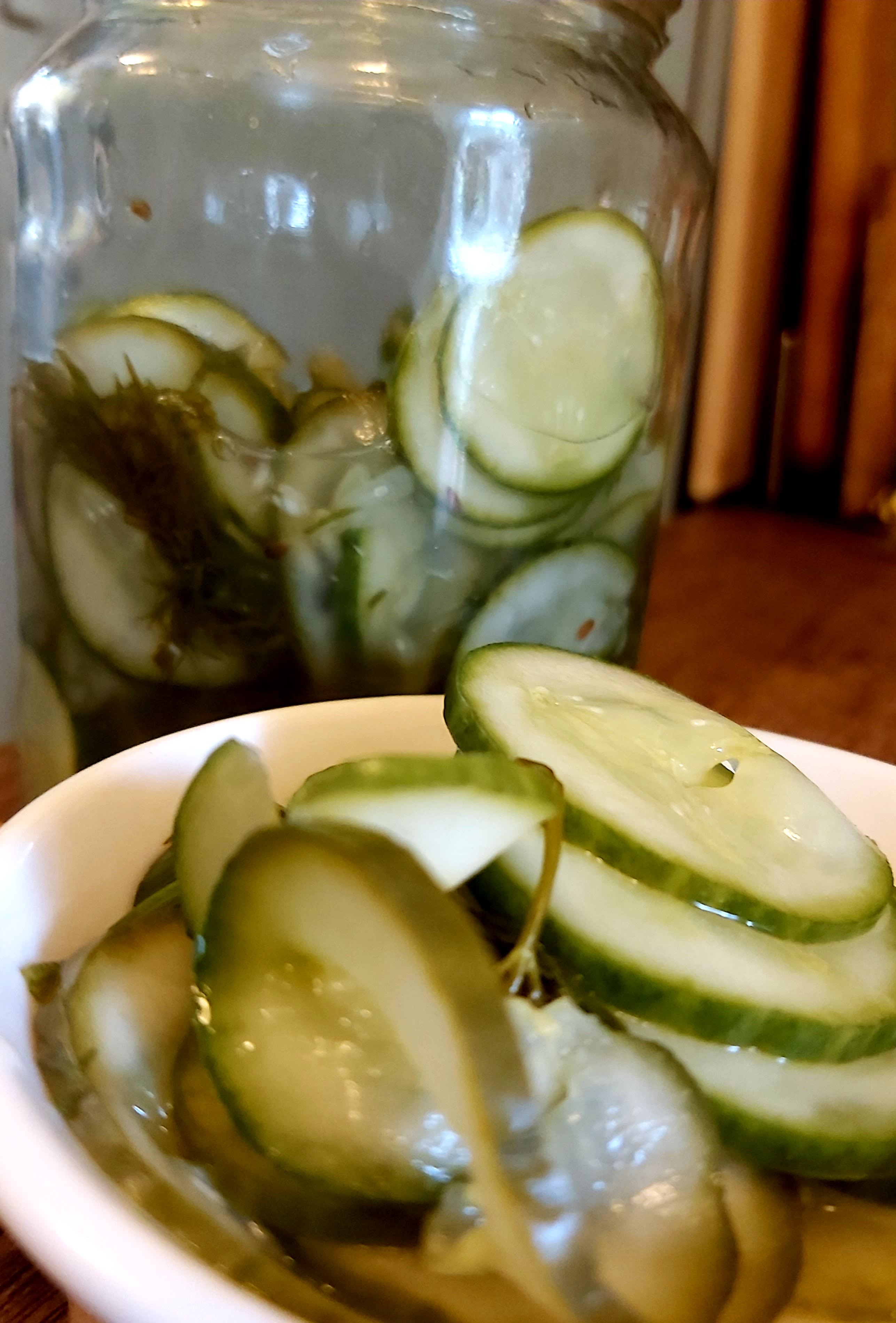 Dill Pickled Cucumber Slices bunch