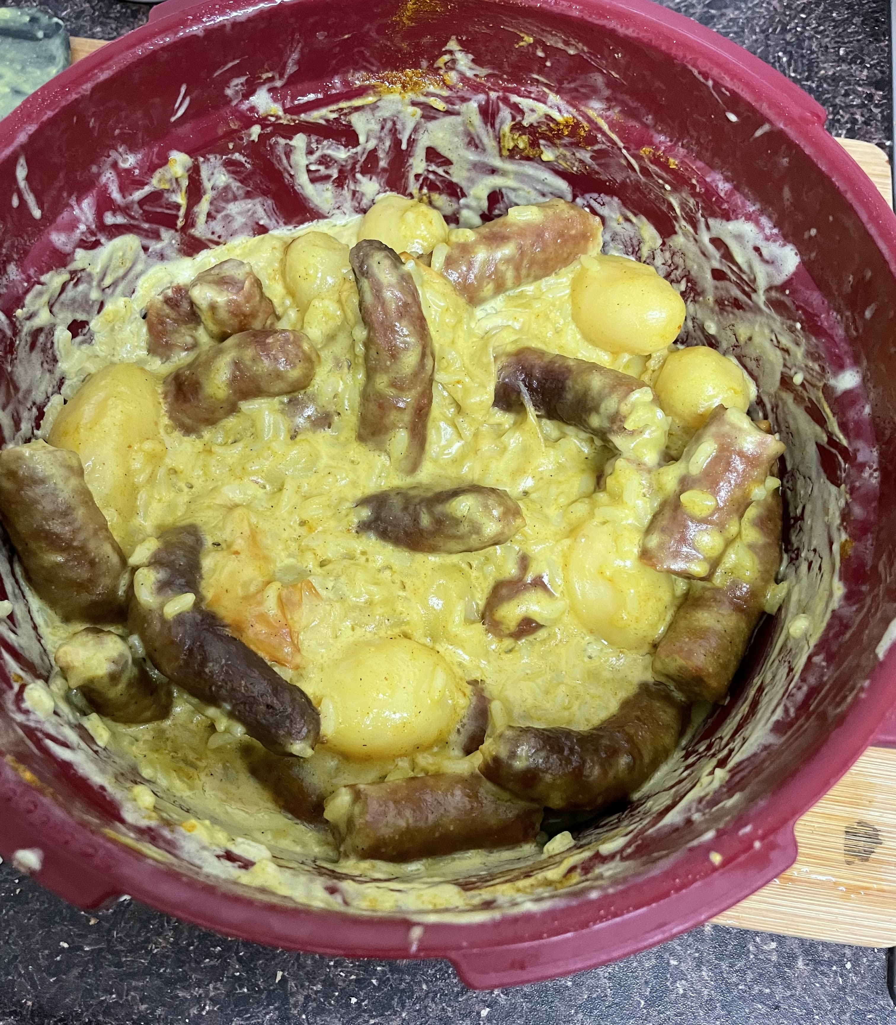 Curried Sausages bunch