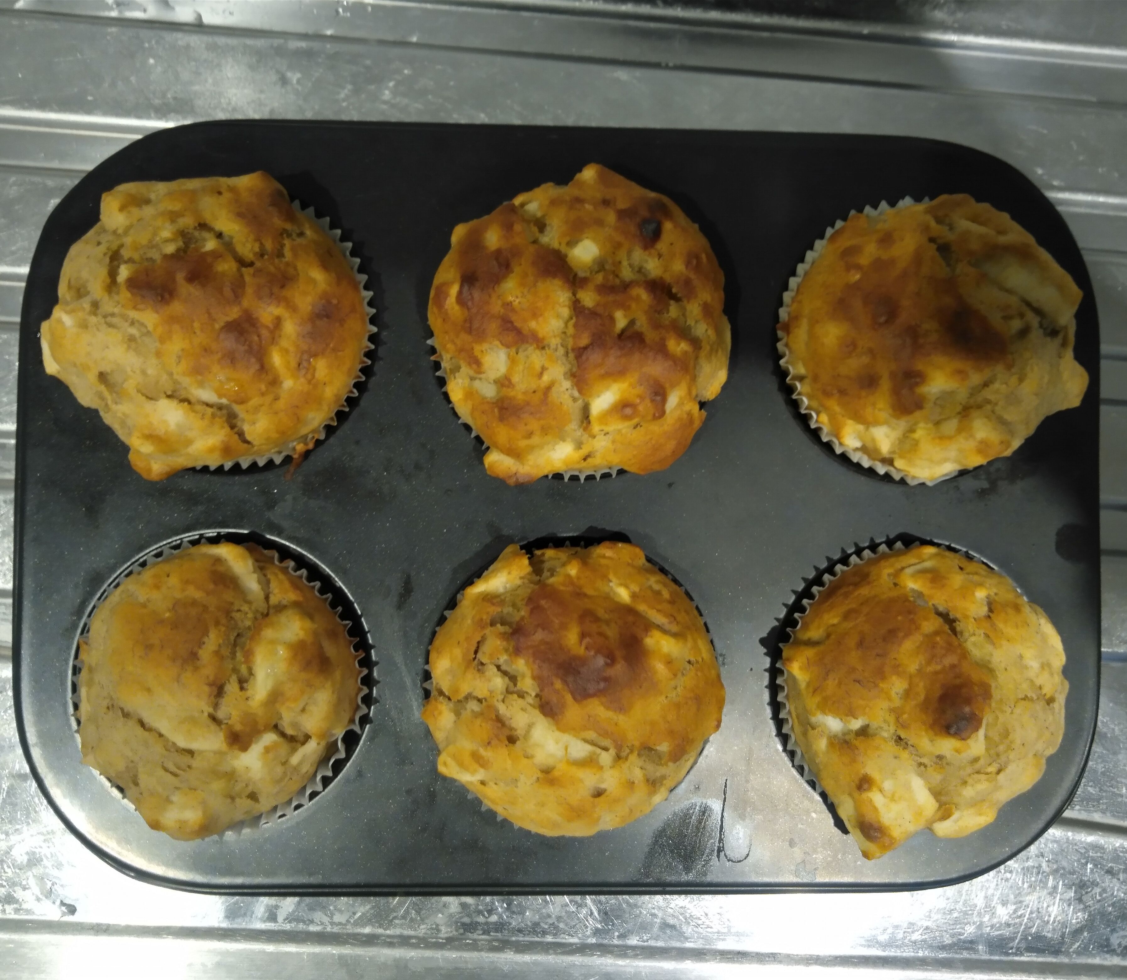 Banana Apple Muffins bunch