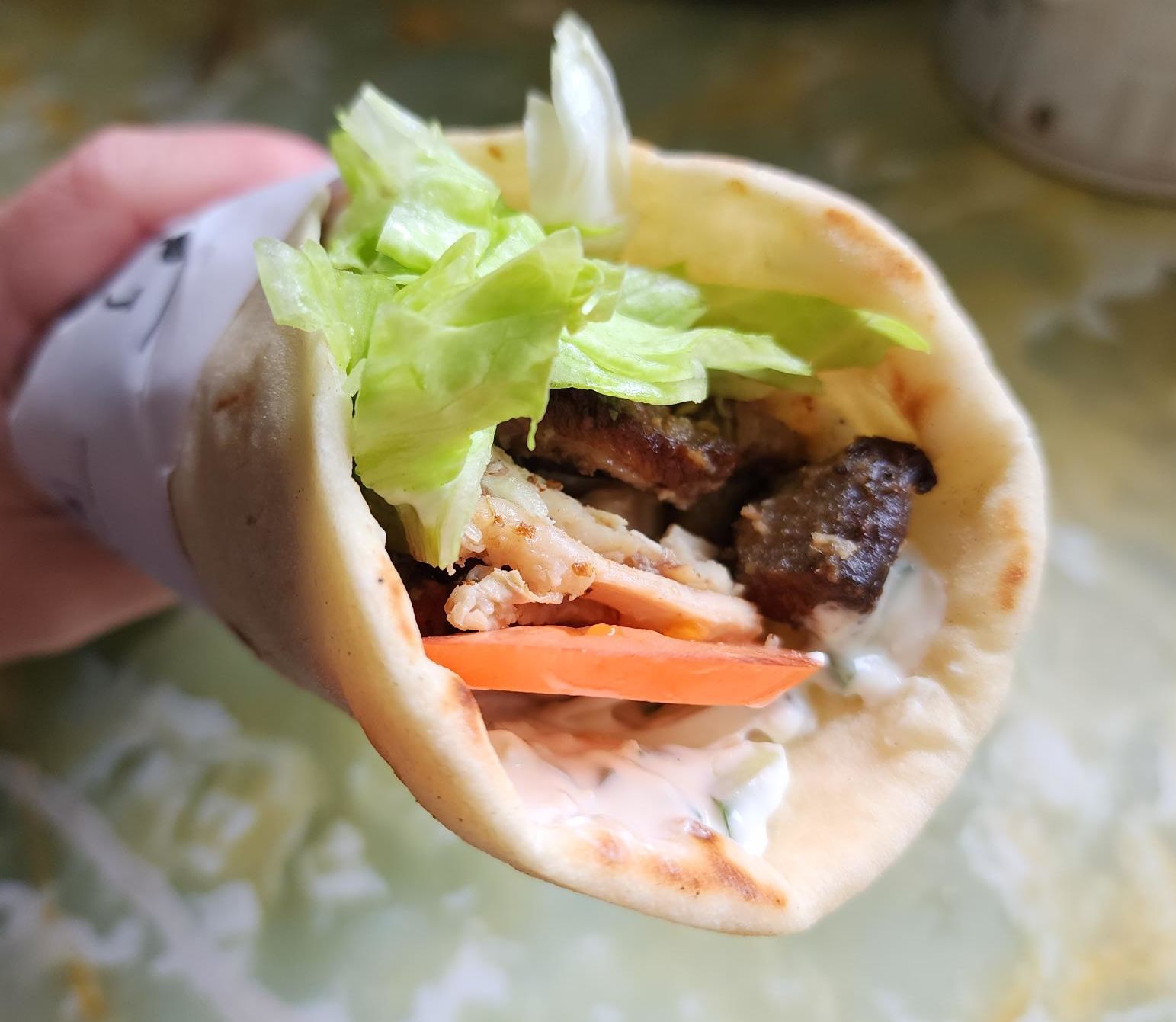 Lamb Souvlaki (Yiros) bunch