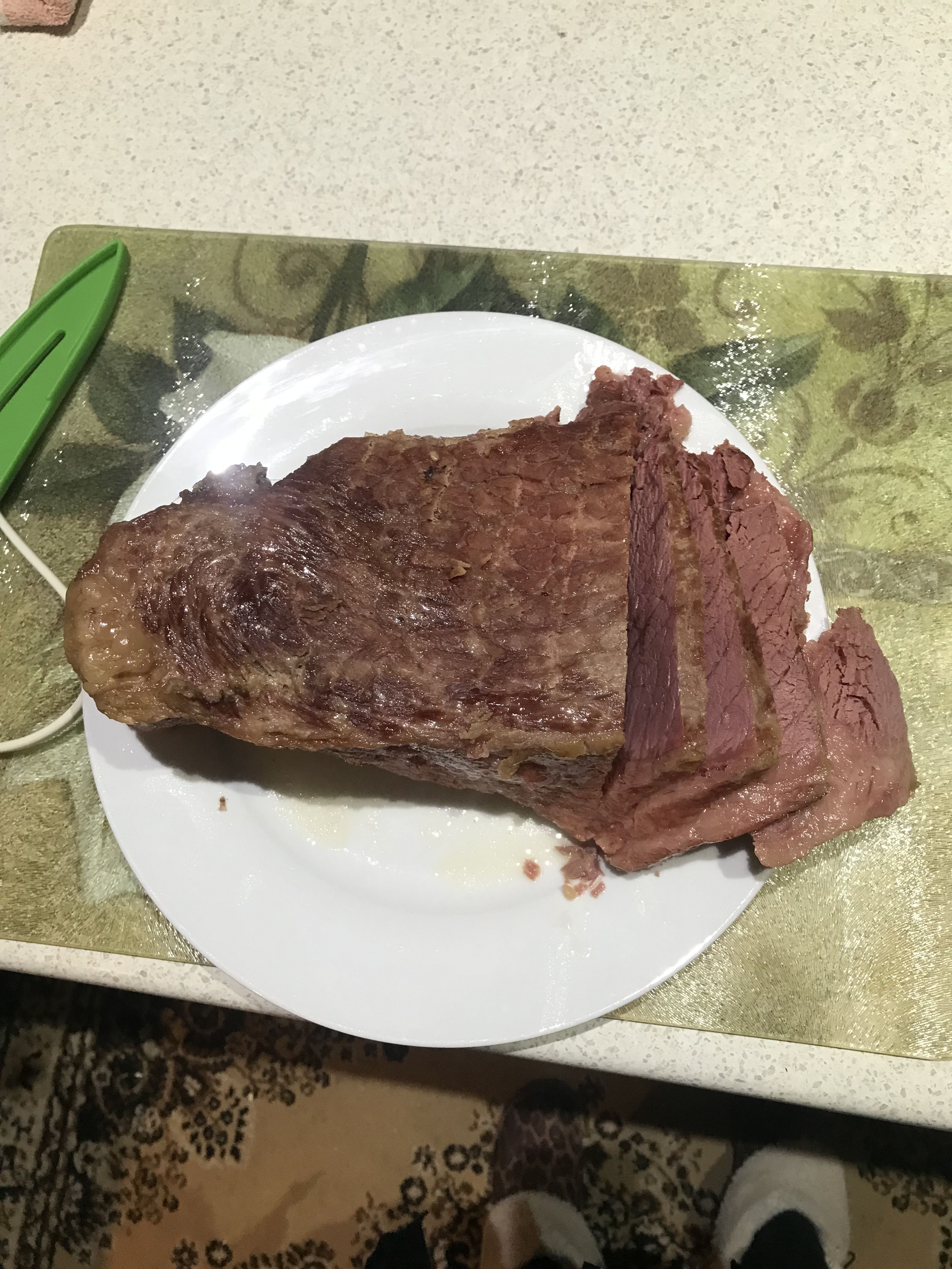 Corned beef silverside in slow cooker bunch