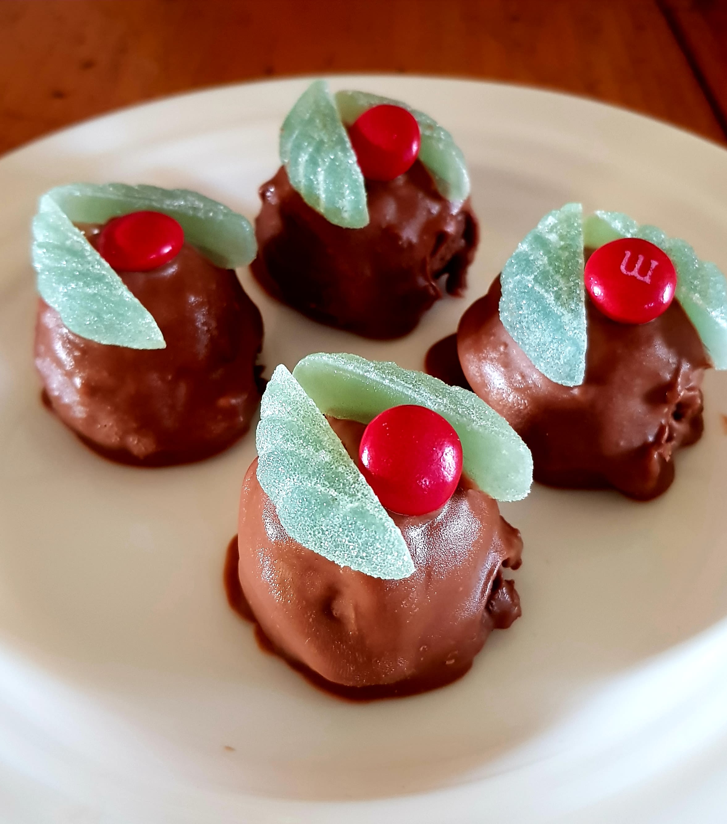 Chocolate mint balls bunch