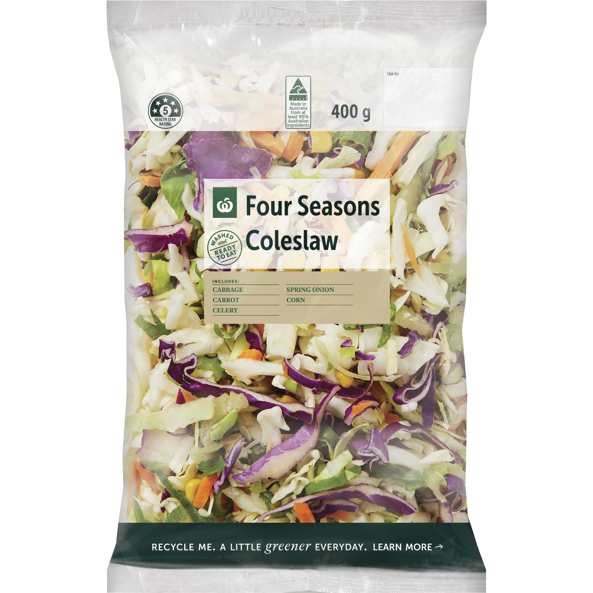 Woolworths Four Seasons Coleslaw 400g bunch
