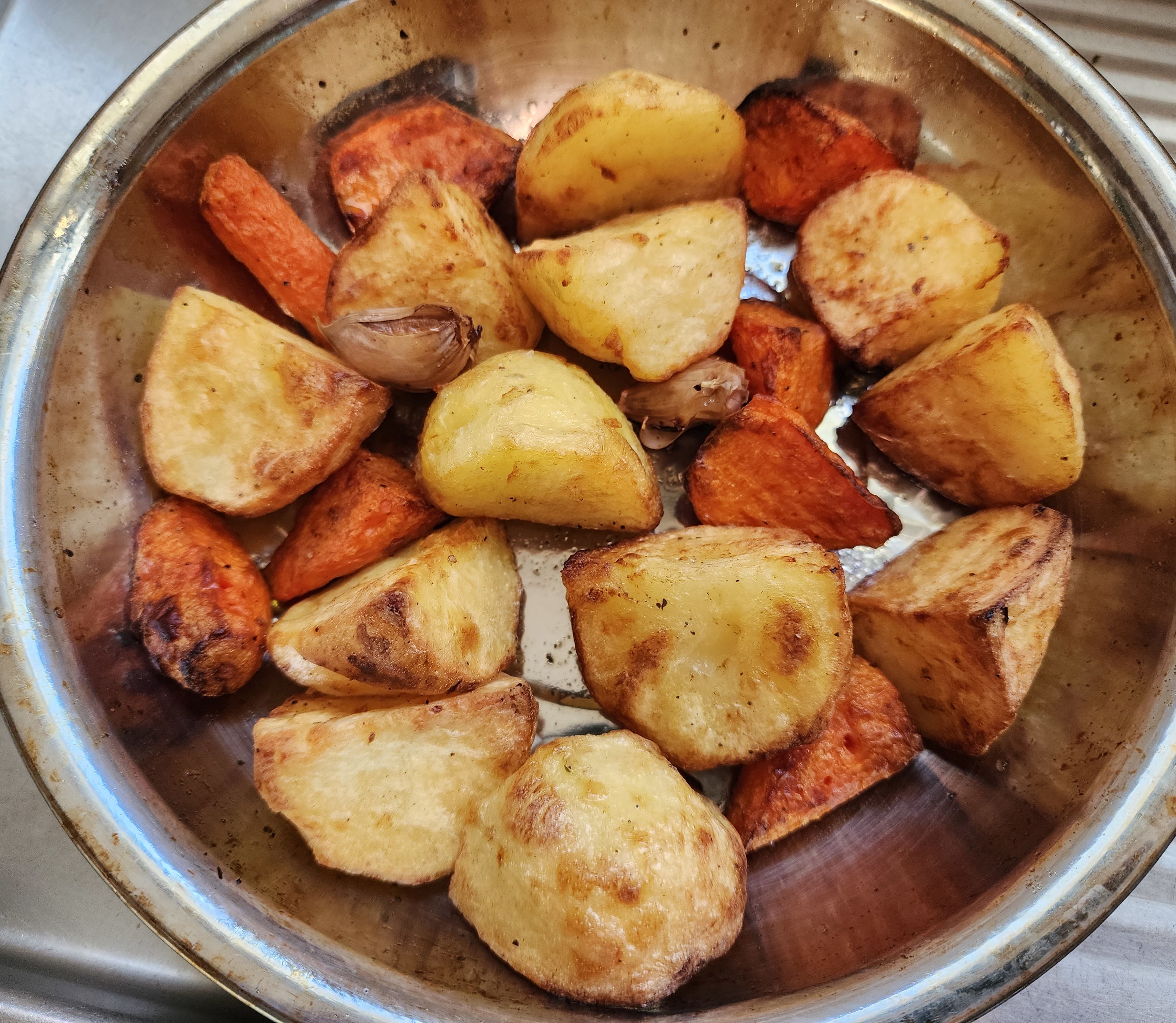 Lard Roasted Potatoes & Carrots bunch