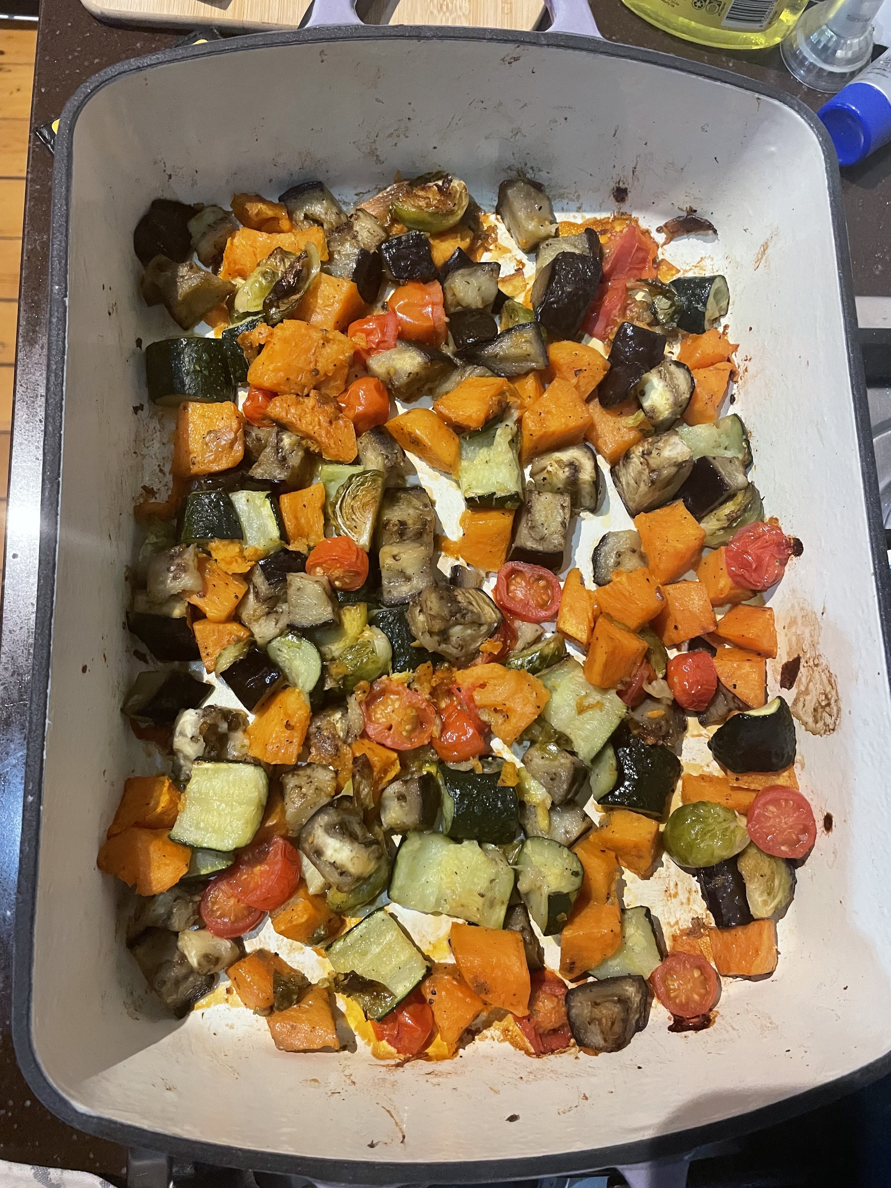Lemon and Garlic Roasted Vegetables bunch