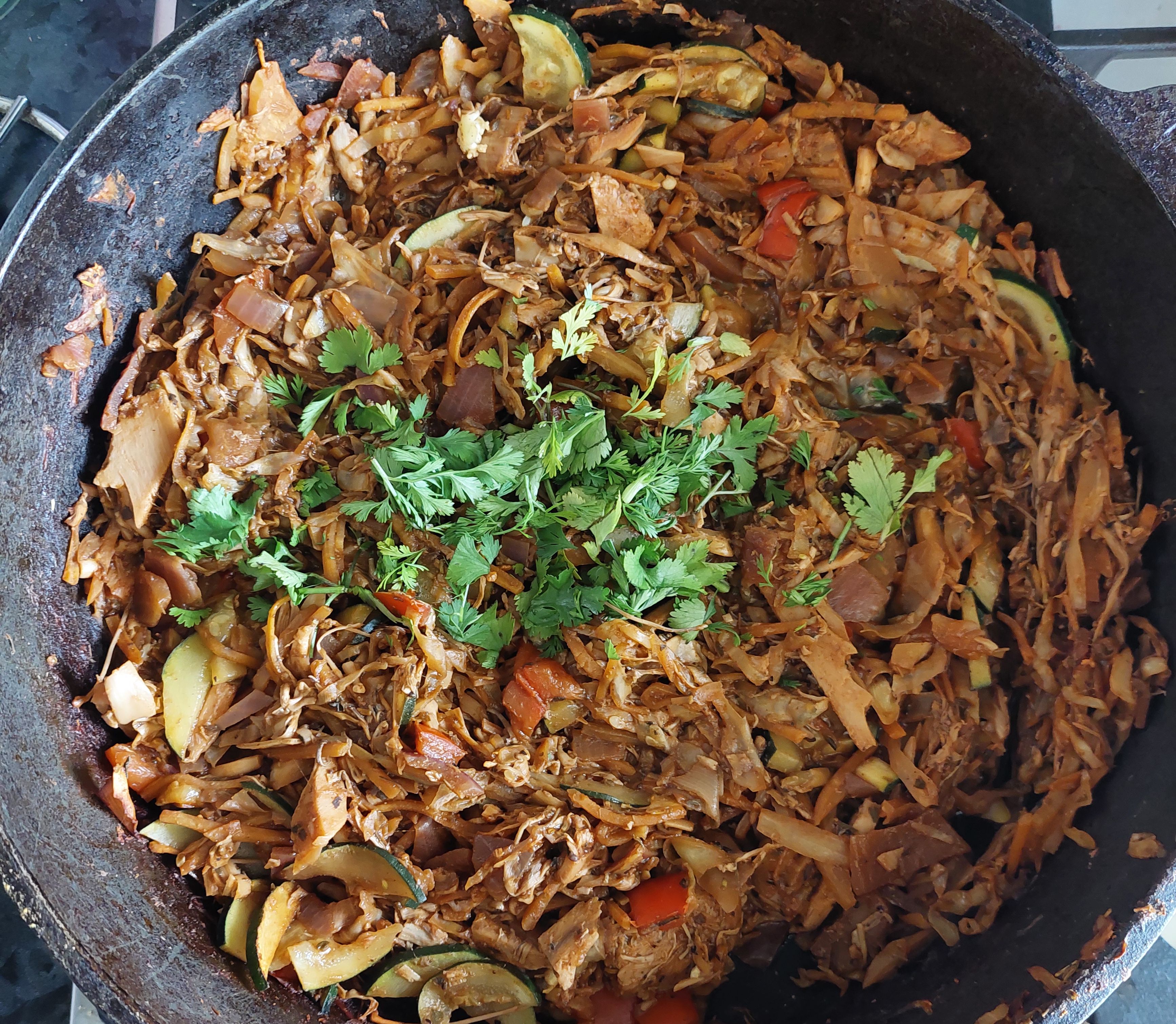 "Pulled Pork" Banana Blossom or Jackfruit bunch