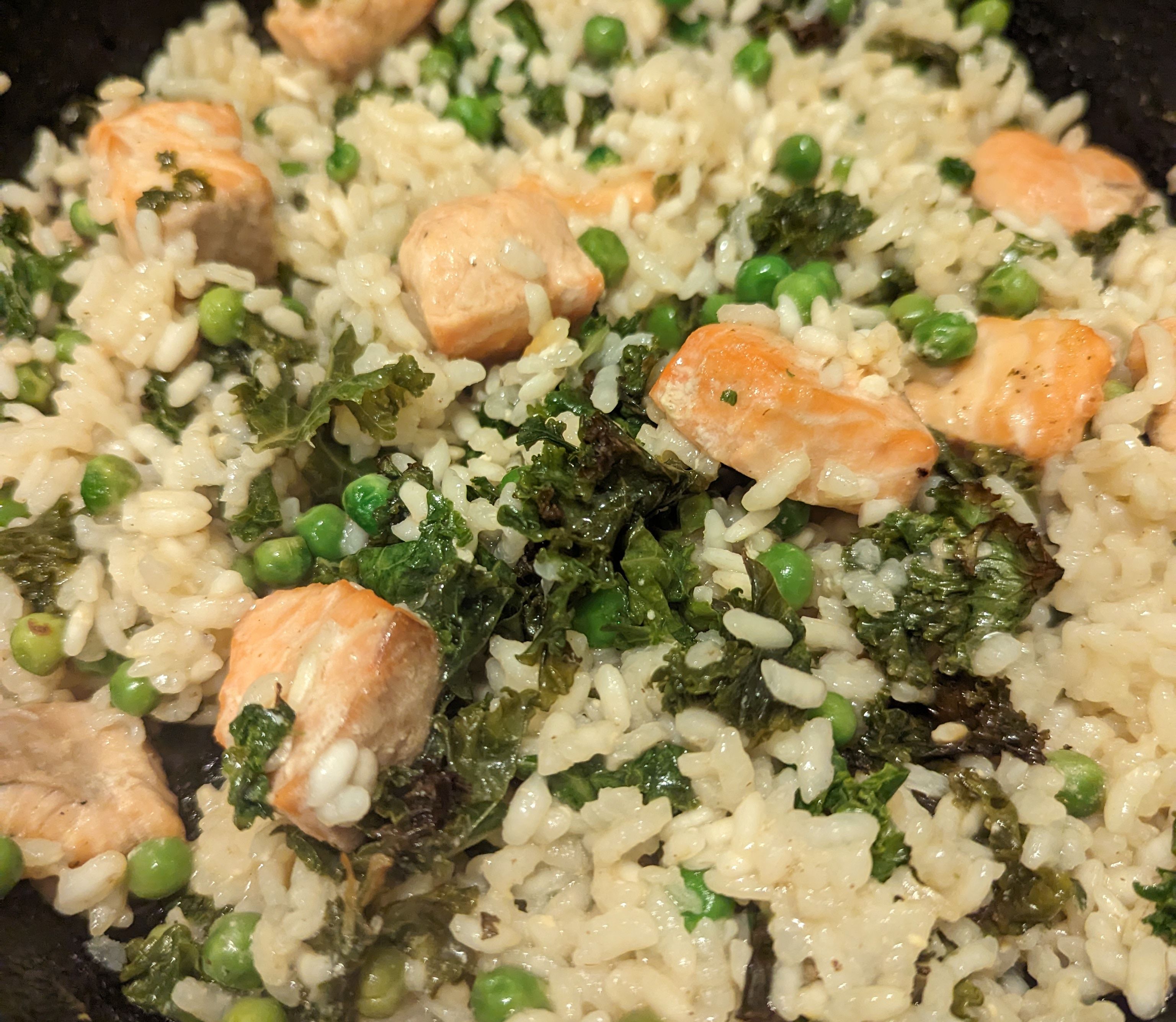 Salmon Risoto Salmon and greens baked risotto | bunch