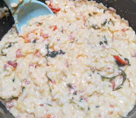 Salami, cherry tomato, rocket and fetta risotto | bunch