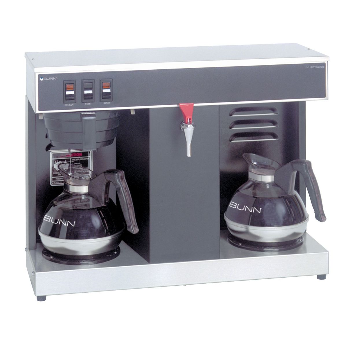 Bunn 07400.0005 - VLPF Coffee Brewer, automatic, brews 3.8 gallons per hour, (2) lower warmers