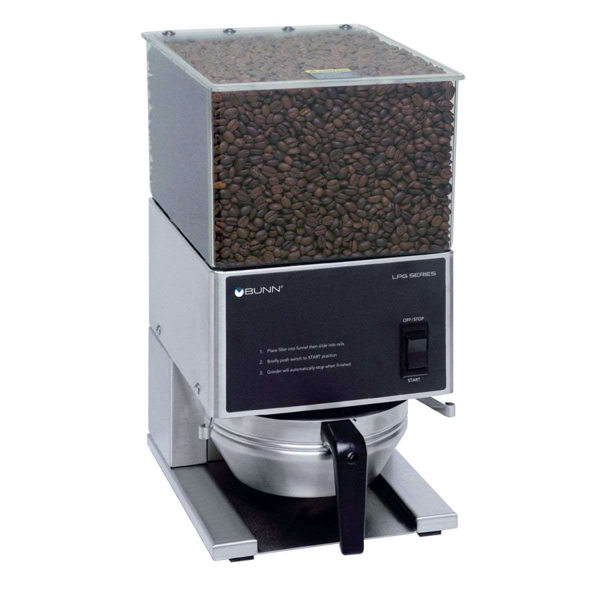Bunn 20580.0001 - LPG Low Profile Grinder, portion control, single 6 lbs. hopper capacity, 15.1