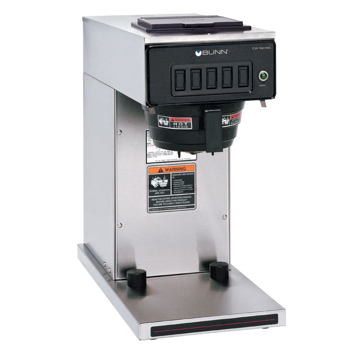 Bunn 23001.0040 - CW15-TC Thermal Carafe Pourover Coffee Brewer, 3.9 gallon/hr, SplashGard funnel
