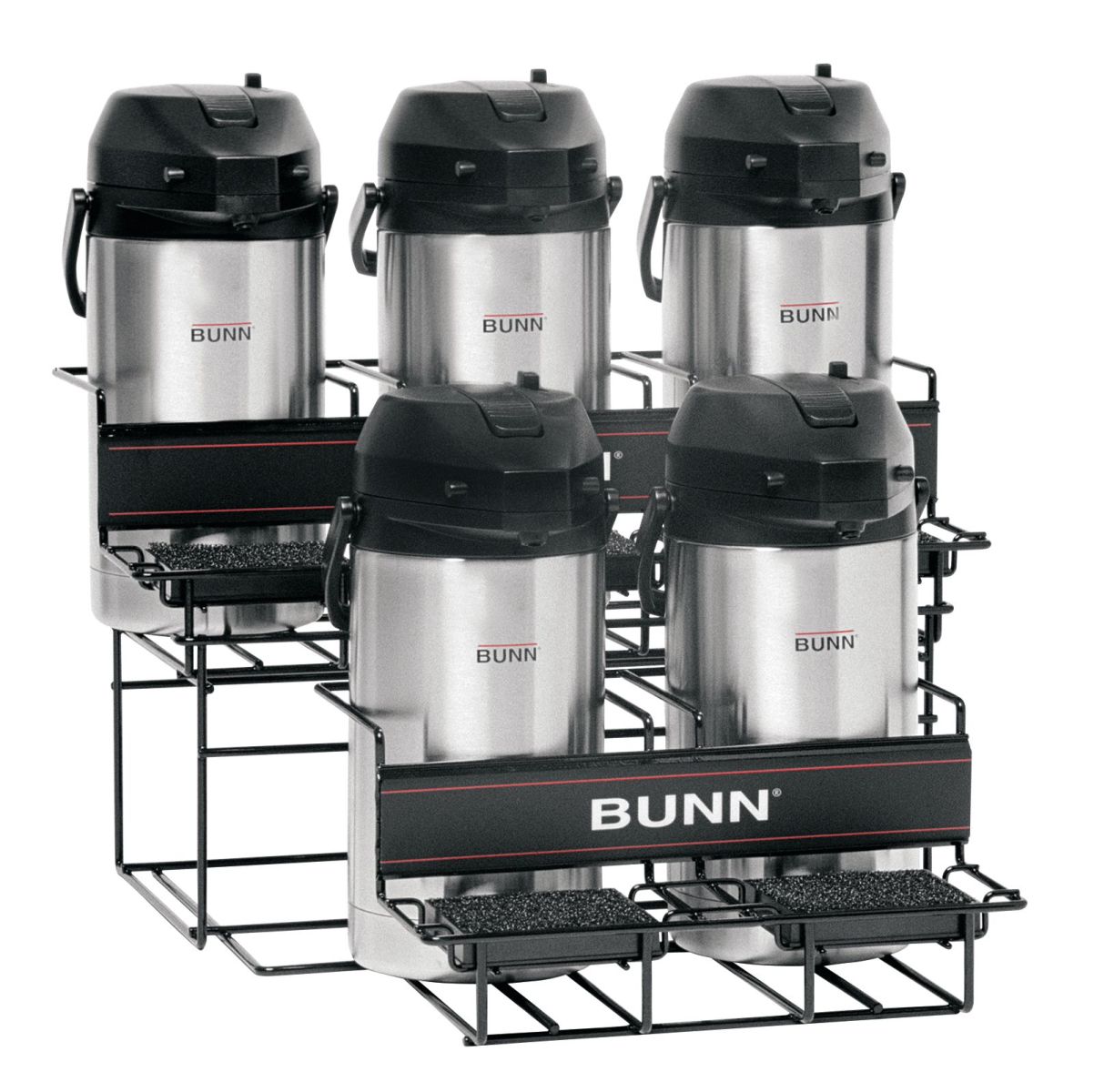 Bunn 35728.0004 - UNIV-5 APR Universal Airpot Rack, (2) lower & (3) upper racks, carbon-steel wire construction