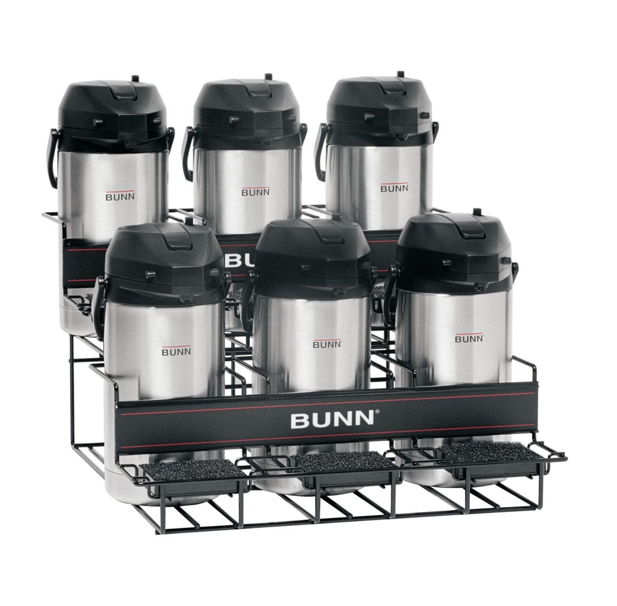 Bunn 35728.0005 - UNIV-6 APR Universal Airpot Rack, (3) lower & upper racks, carbon-steel wire construction