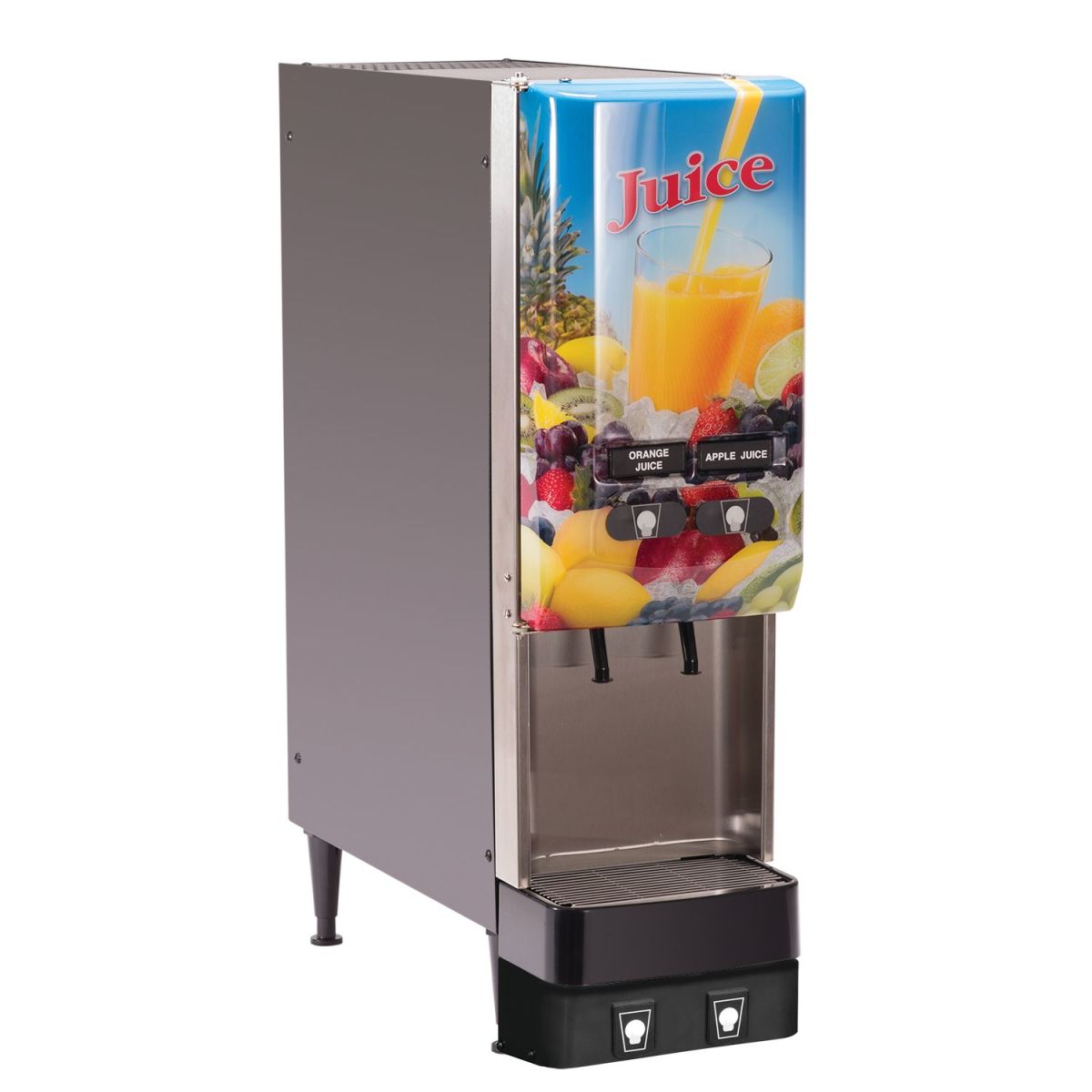 Bunn 37900.0044 - JDF-2S 2-Flavor Cold Beverage System, Lighted Door, (4) 5 oz. drinks, 3 size portion control