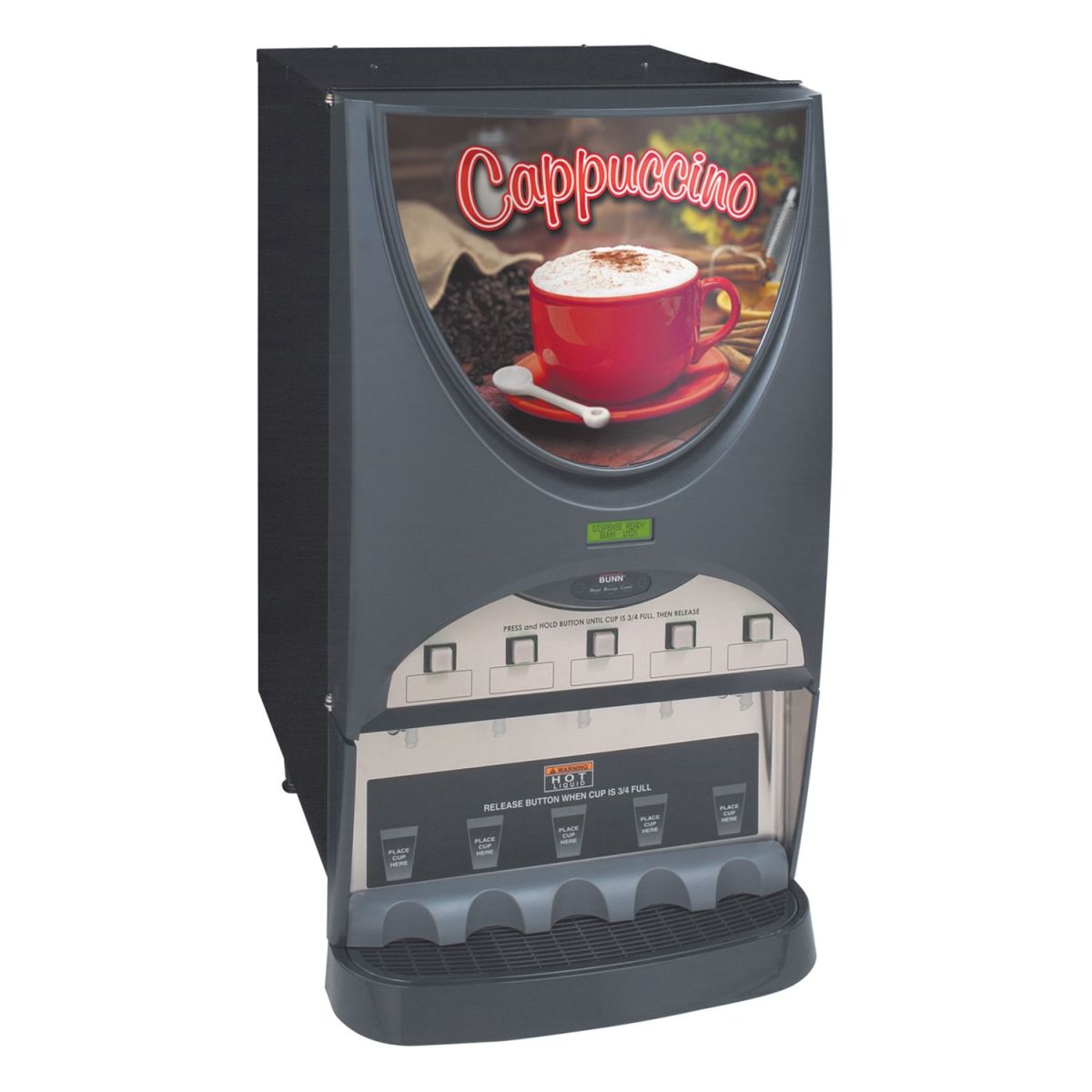 Bunn 38100.0003 - Hot Beverage Dispenser, (5) 8 lb. hoppers, 4.5 gallon/hr capacity, silver finish