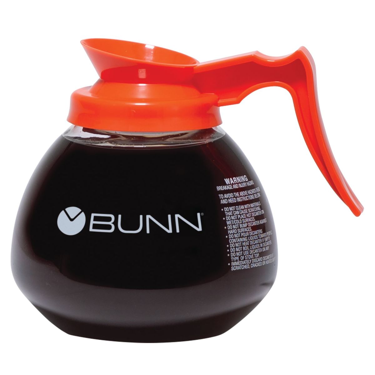 Bunn 42401.0101 - 64oz Glass Decanter with Orange Handle - Single Pack