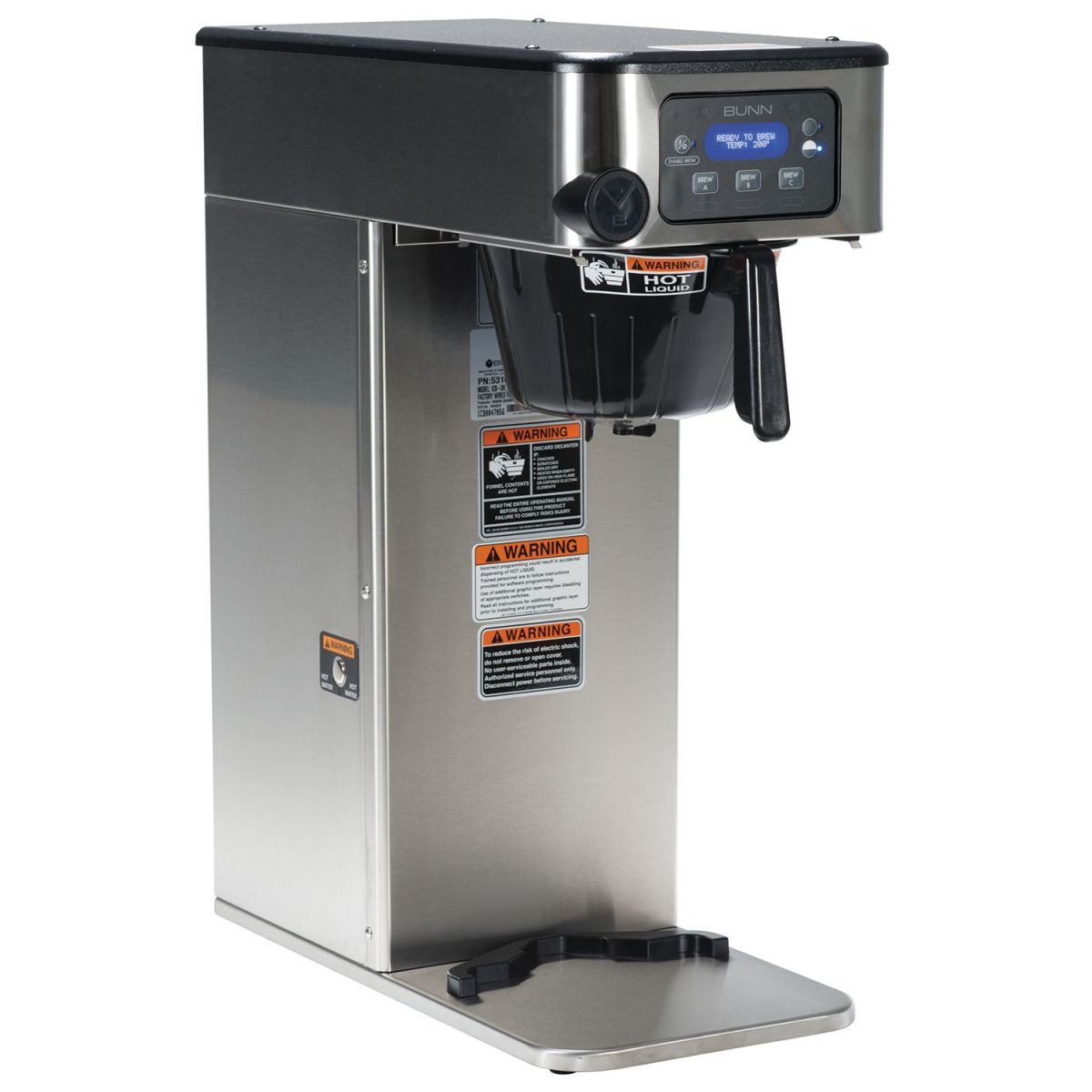 Bunn 53100.0100 - ICB-DV Automatic Coffee Brewer, single, Infusion Series: (3) brew buttons, (2) batch sizes