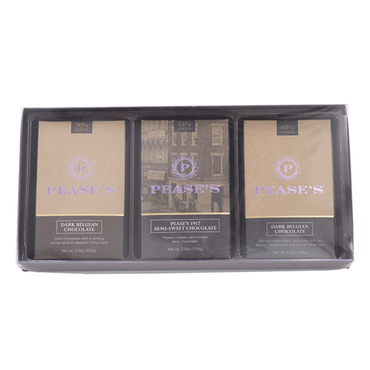 Pease's Dark Chocolate Bars - Variety 3PK