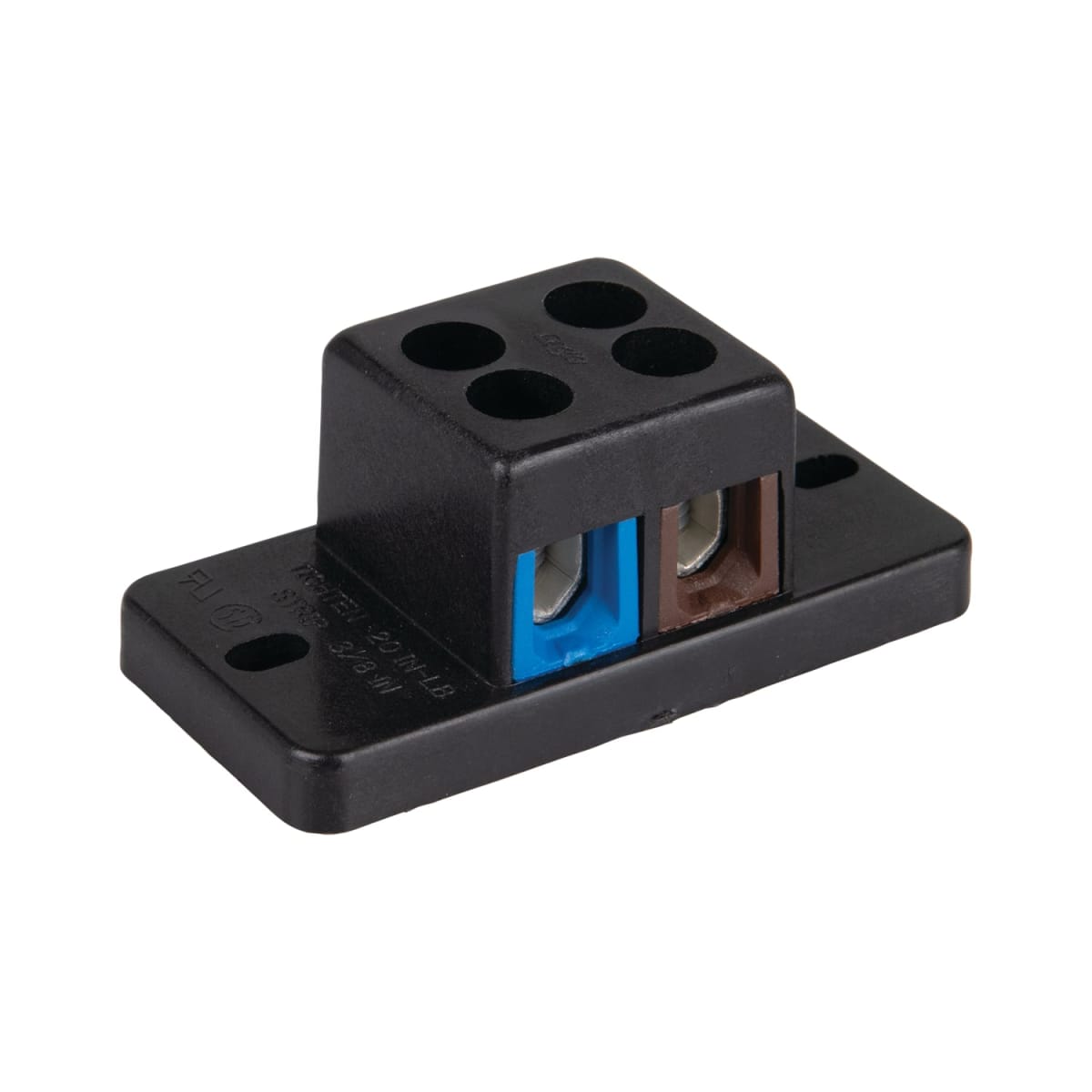TERMINAL BLOCK,2 POLE BLU/BRN