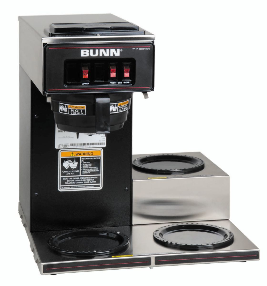 Bunn VP17-3 Commercial Coffeemaker, Stainless Steel