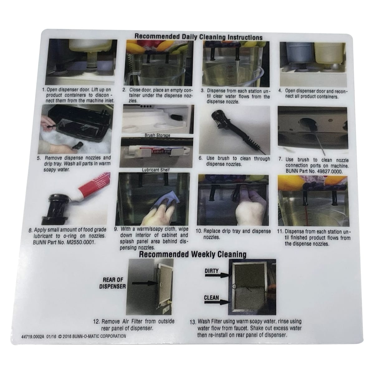 DECAL, NOZZLE CLEANING