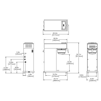 CW15-APS Airpot System with Gourmet Funnel