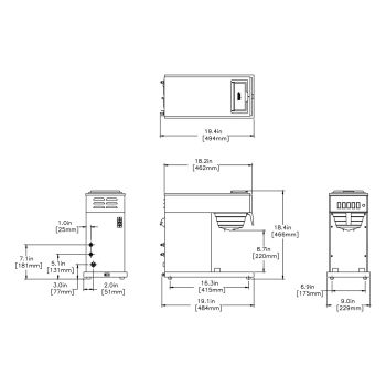 Diagnhos  cafetera individual CWTF15-TC, modelo 12950.036, marca Bunn.