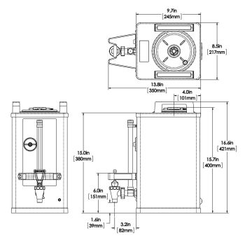 1.5Gal(5.7L) SH Server, Stainless Steel - 240 Minute