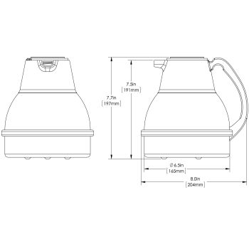 Bunn 62 oz. Zojirushi Stainless Steel Deluxe Thermal Carafe with Orange Top  36252.0000