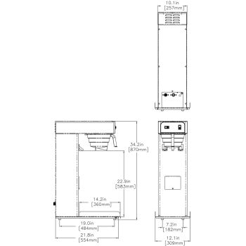 Bunn TB3Q Iced Tea Brewer, 25 3/4 Trunk, Quick Brew (36700.0059)