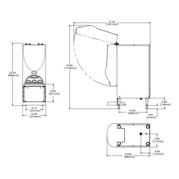 Bunn iMIX-3 4 1/2 gal Hot Beverage Dispenser w/ (3) 8 lb Hoppers &  Cappuccino Display, Black (38600.0050)