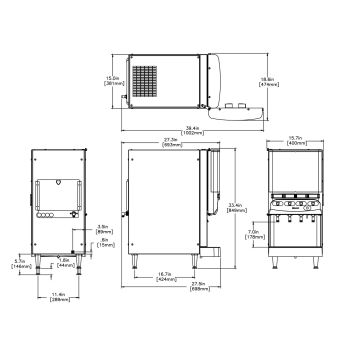 Bunn JDF-2S Silver Series 2 Flavor Beverage System, Lit Door, Iced Coffee Display, 120V, 2 Flavors, Push Button Operation Iced Coffee Machine