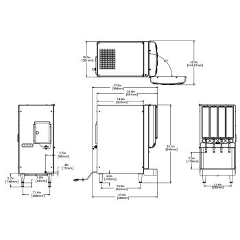 Bunn JDF-2S Silver Series 2 Flavor Beverage System, Lit Door, Iced Coffee Display, 120V, 2 Flavors, Push Button Operation Iced Coffee Machine