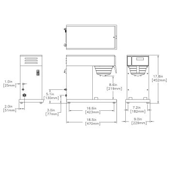 AXIOM® 15-3 (3 Lower Warmers) - Coffee - BUNN Commercial Site