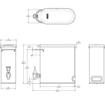 Bunn 37100.0000 TDO-3.5 3.5 Gallon Low Profile Iced Tea Dispenser