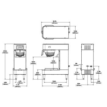 Bunn 37100.0000 TDO-3.5 3.5 Gallon Low Profile Iced Tea Dispenser