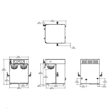 Bunn 53200.0100 Stainless Steel ICB TWIN Automatic Coffee Brewer - 120-240  Volts 6000 Watts - Culinary Depot