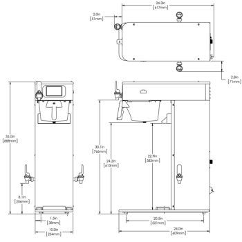 Bunn ICB-DV 3 gal Infusion Series® Coffee Brewer, English/Spanish Display,  Stainless, Dual Voltage (36600.0000)