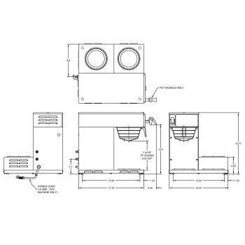 Bunn Axiom 15-3 3L 12-Cup Automatic Commercial Coffee Maker, 3 Lower  Warmers, 38700.0002 38700.0002 - The Home Depot