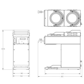 BUNN Axiom-DV-3 3L, 12-Cup Dual Voltage Automatic Commercial