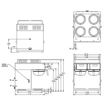 Bunn 38700.0054 Axiom APS.GF Starbucks Twin Coffee Brewing System Dual  Airpot Commercial - Used Equipment Company