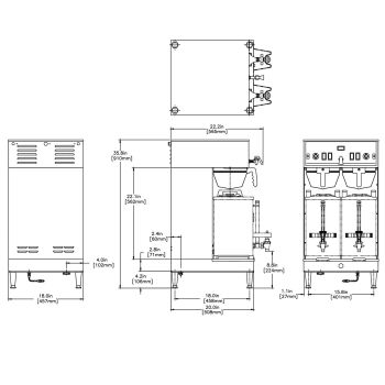 BUNN 27900.0001 Soft Heat® Dual Commercial Coffee Brewer