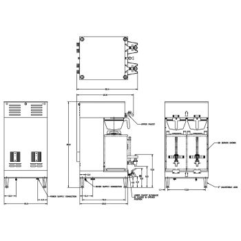 BUNN DUAL SH DBC Commercial Coffee Brewer 2017 Model server 33500