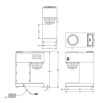 BUNN 33200.0001: Pourover Brewer includes 2 Glass Pots