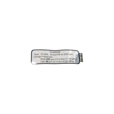 DECAL,REFRIGERANT CHARGE JDF2