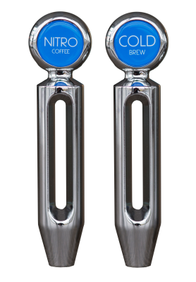 Nitro coffee and cold brew coffee dispense heads