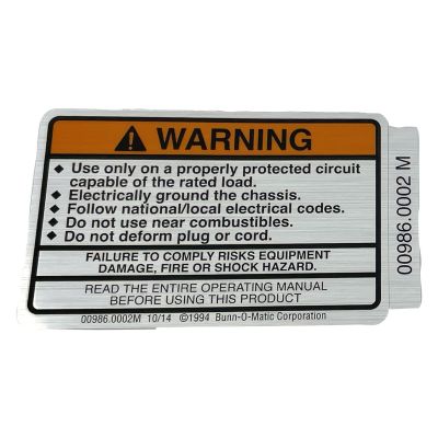 DECAL, WARNING ELECTRICAL