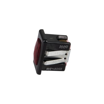 LAMP, RED LENS-BLK BEZEL 240V